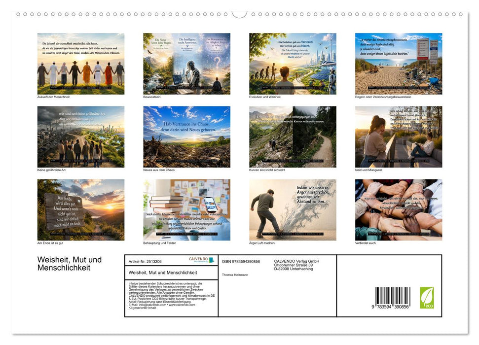 Weisheit, Mut und Menschlichkeit (CALVENDO Premium Wandkalender 2027)