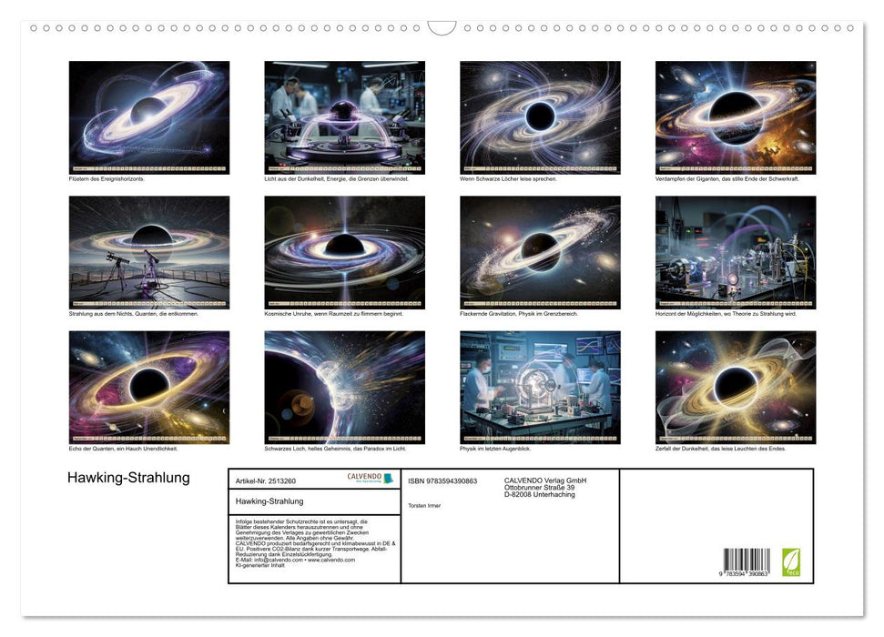 Hawking-Strahlung (CALVENDO Wandkalender 2027)