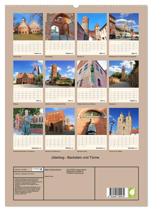 Jüterbog - Backstein und Türme (CALVENDO Premium Wandkalender 2027)