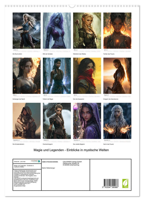Magie und Legenden - Einblicke in mystische Welten (CALVENDO Premium Wandkalender 2027)