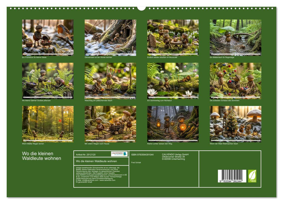 Wo die kleinen Waldleute wohnen (CALVENDO Premium Wandkalender 2027)