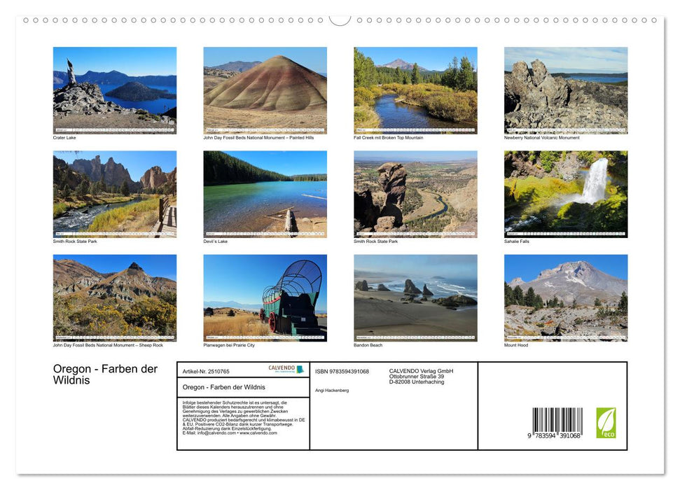 Oregon - Farben der Wildnis (CALVENDO Premium Wandkalender 2027)