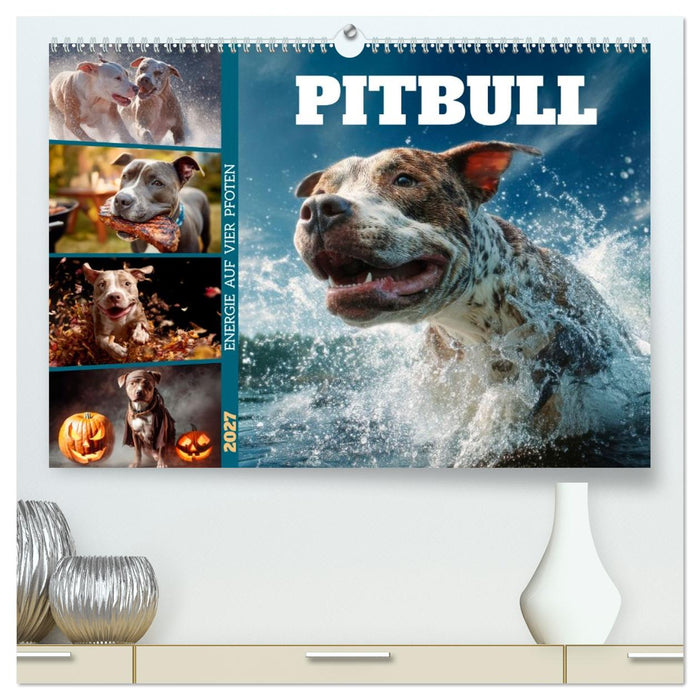 Pitbull - Energie auf vier Pfoten (CALVENDO Premium Wandkalender 2027)