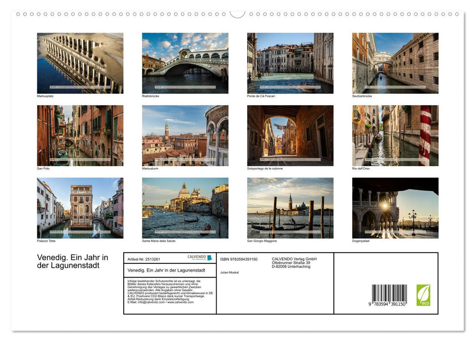 Venedig. Ein Jahr in der Lagunenstadt (CALVENDO Premium Wandkalender 2027)