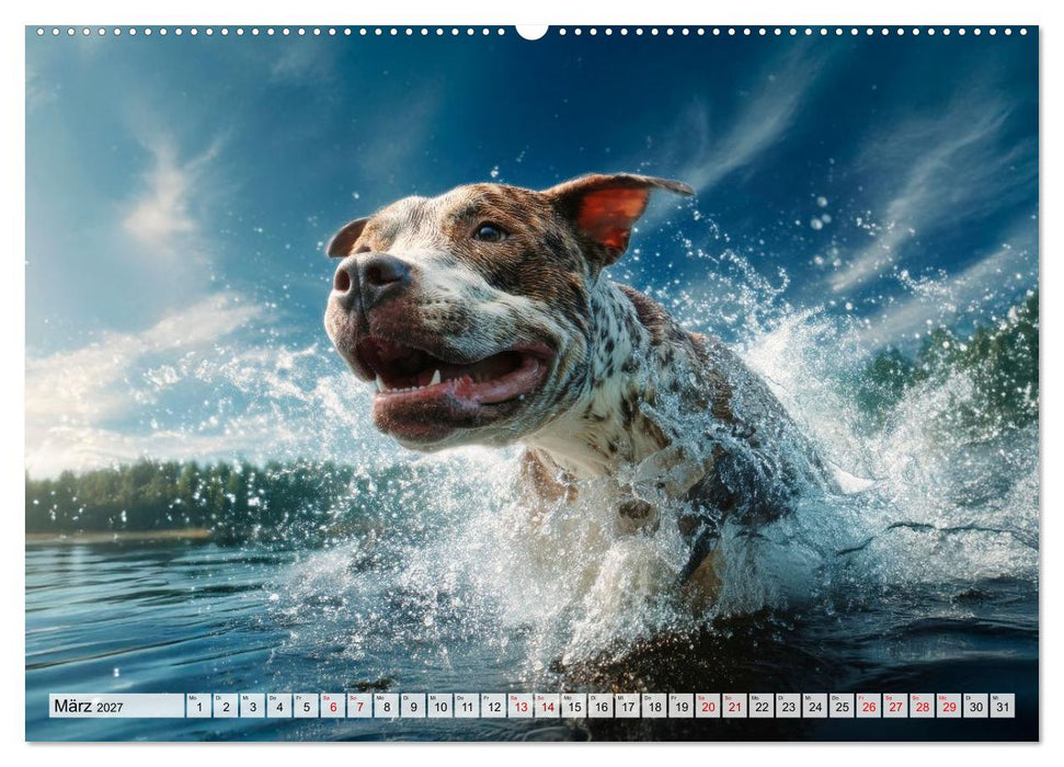 Pitbull - Energie auf vier Pfoten (CALVENDO Wandkalender 2027)