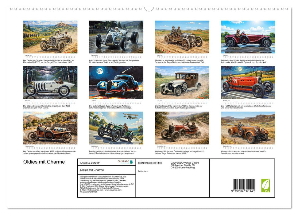 Oldies mit Charme (CALVENDO Premium Wandkalender 2027)