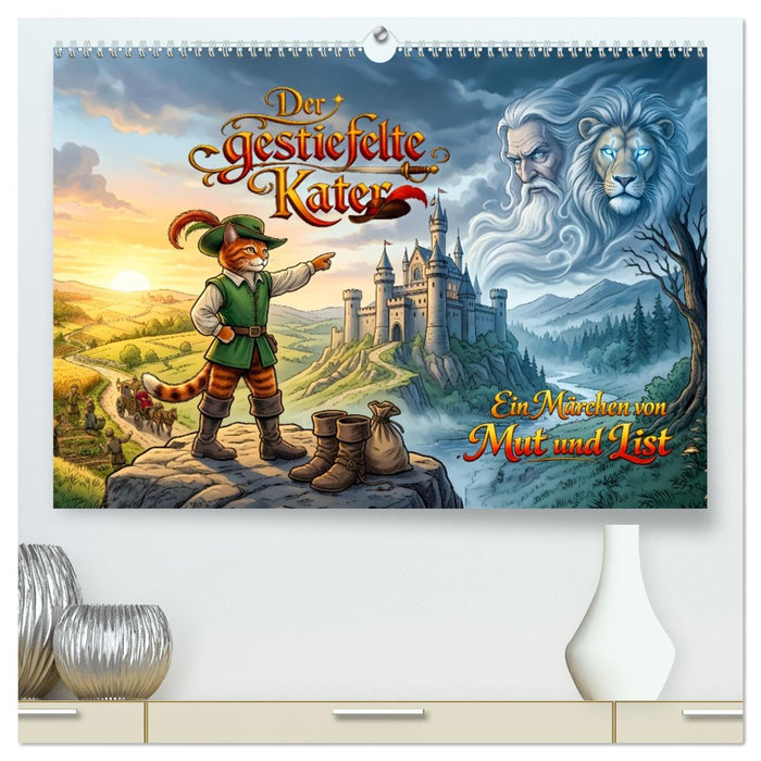 Der gestiefelte Kater – Ein Märchen von Mut und List (CALVENDO Premium Wandkalender 2027)