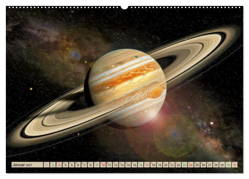 Jupiter, Motive inspiriert vom größten Planeten unseres Sonnensystems (CALVENDO Premium Wandkalender 2027)