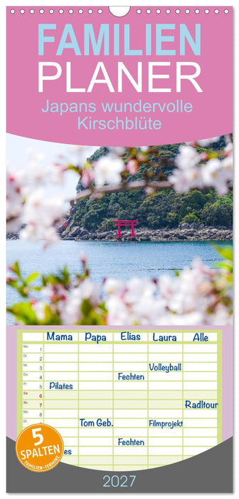 Japans wundervolle Kirschblüte (CALVENDO Familienplaner 2027)