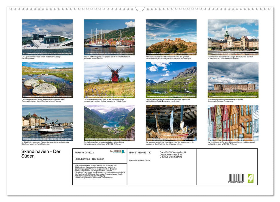 Skandinavien - Der Süden (CALVENDO Wandkalender 2027)