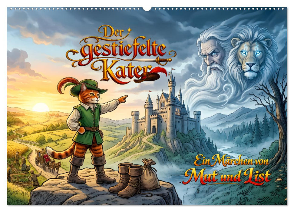 Der gestiefelte Kater – Ein Märchen von Mut und List (CALVENDO Wandkalender 2027)