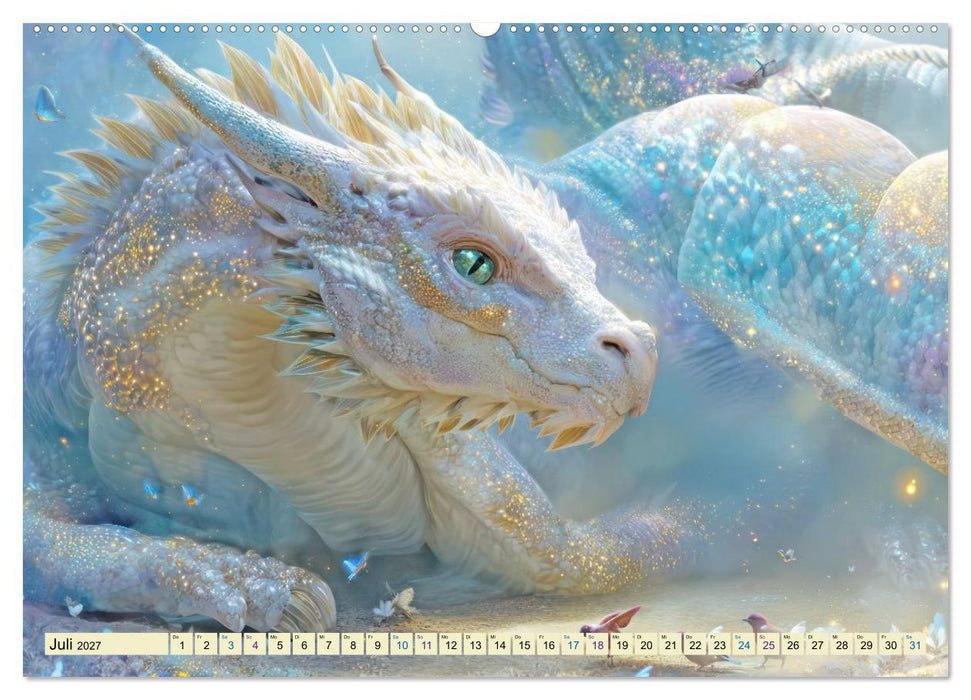 Drachen wie aus dem Märchenland - Träumerische Illustrationen (CALVENDO Premium Wandkalender 2027)