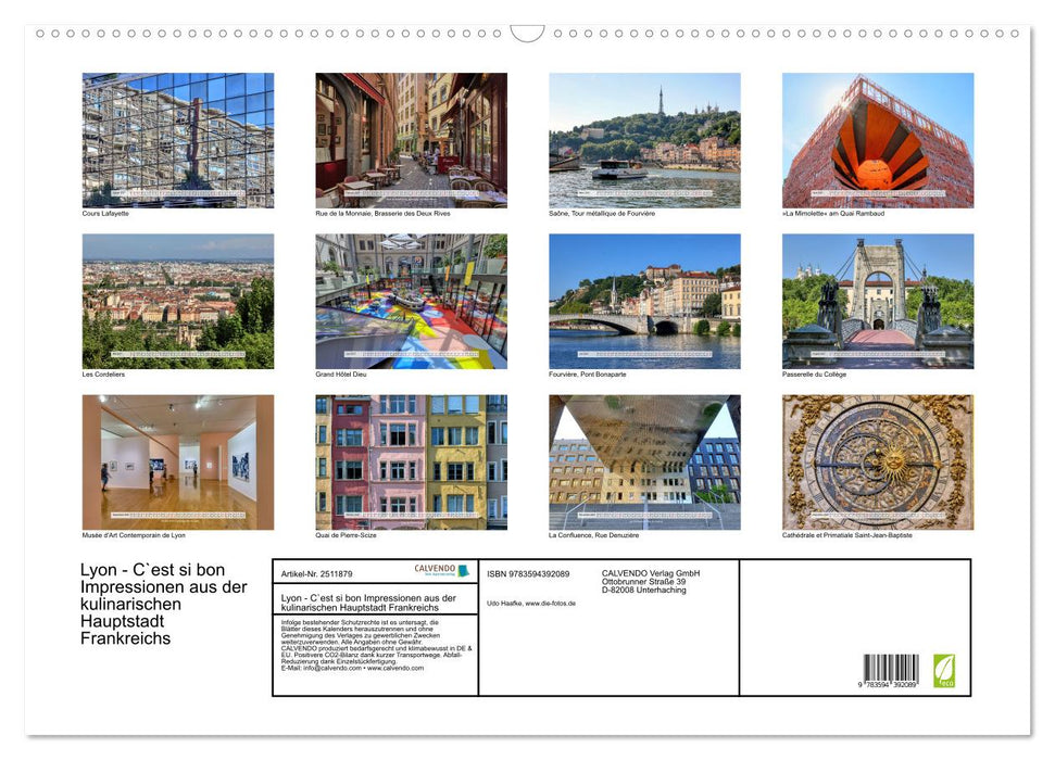 Lyon - C`est si bon Impressionen aus der kulinarischen Hauptstadt Frankreichs (CALVENDO Wandkalender 2027)