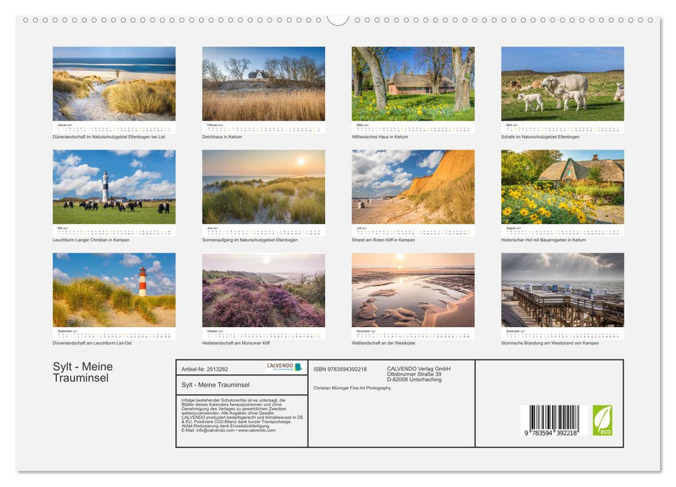 Sylt - Meine Trauminsel (CALVENDO Premium Wandkalender 2027)