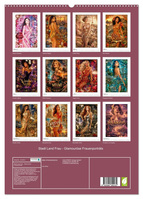 Stadt Land Frau - Glamouröse Frauenporträts (CALVENDO Premium Wandkalender 2027)