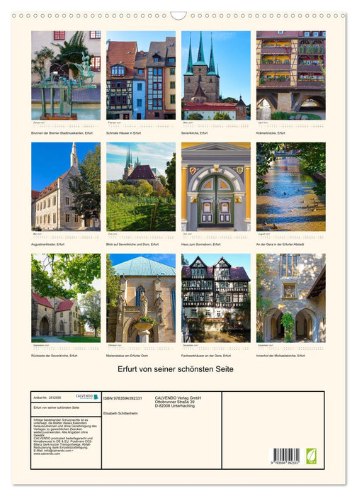 Erfurt von seiner schönsten Seite (CALVENDO Wandkalender 2027)