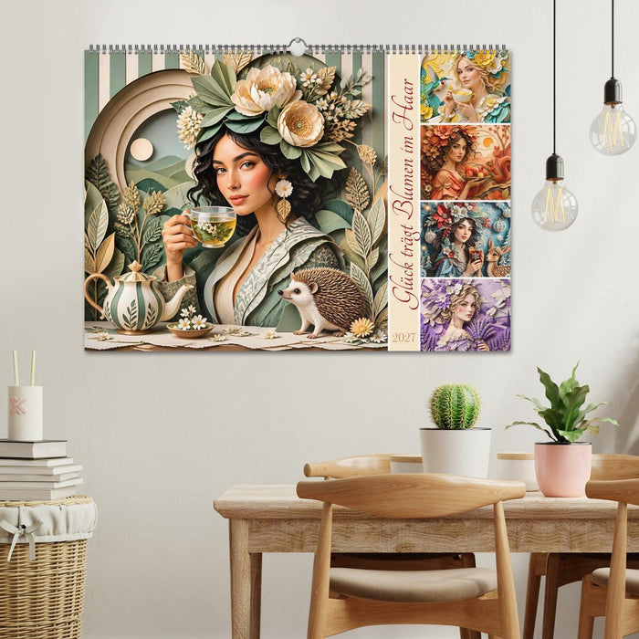 Glück trägt Blumen im Haar (CALVENDO Wandkalender 2027)