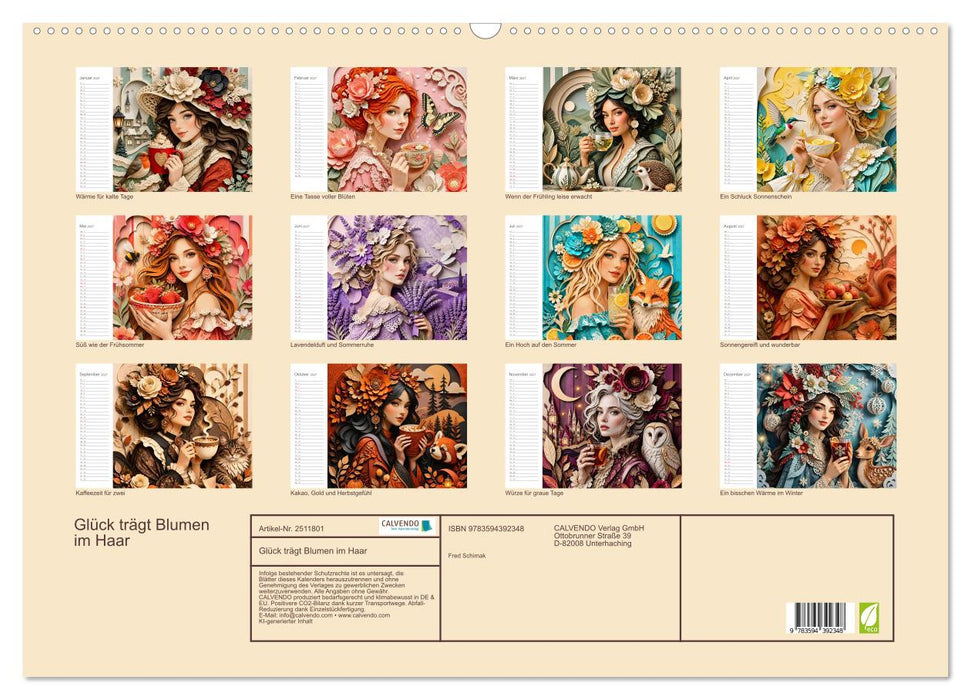 Glück trägt Blumen im Haar (CALVENDO Wandkalender 2027)
