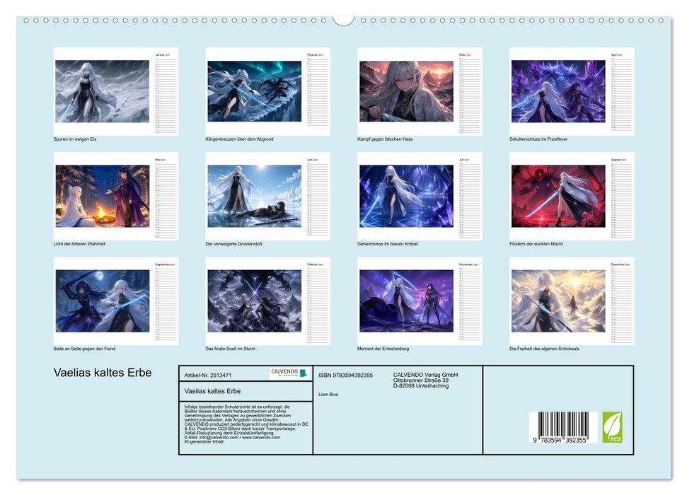 Vaelias kaltes Erbe (CALVENDO Premium Wandkalender 2027)