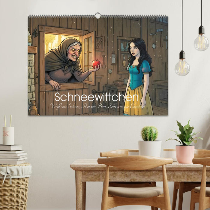 Schneewittchen - Weiß wie Schnee, Rot wie Blut, Schwarz wie Ebenholz (CALVENDO Wandkalender 2027)