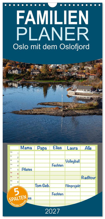 Oslo mit dem Oslofjord (CALVENDO Familienplaner 2027)