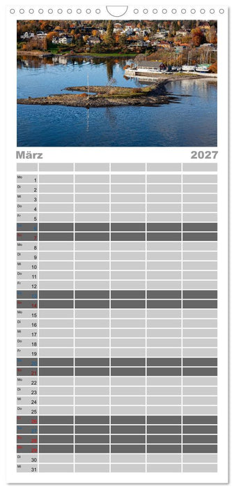 Oslo mit dem Oslofjord (CALVENDO Familienplaner 2027)