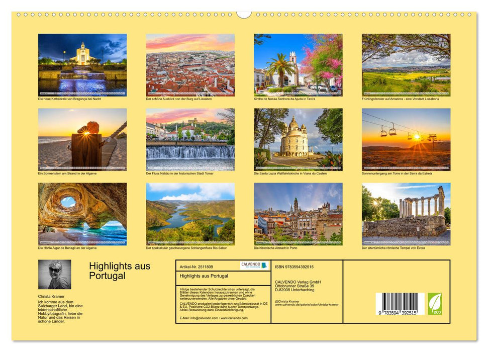 Highlights aus Portugal (CALVENDO Wandkalender 2027)