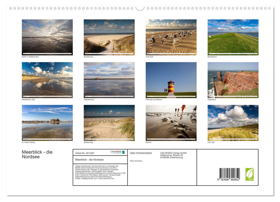 Meerblick - die Nordsee (CALVENDO Premium Wandkalender 2027)