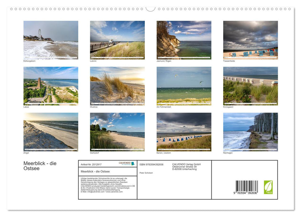 Meerblick - die Ostsee (CALVENDO Premium Wandkalender 2027)