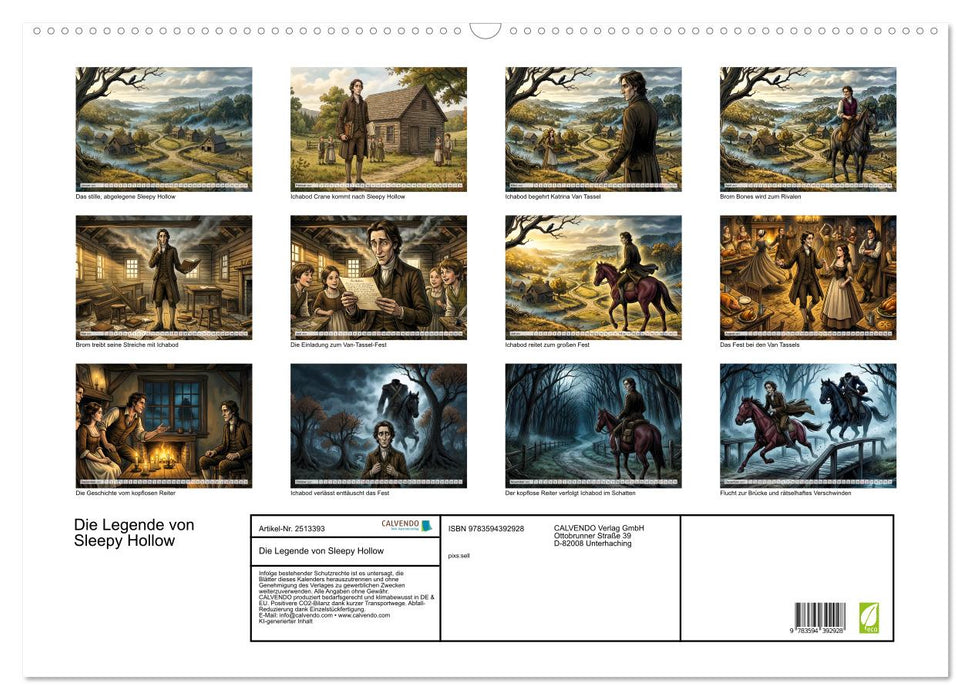 Die Legende von Sleepy Hollow (CALVENDO Wandkalender 2027)