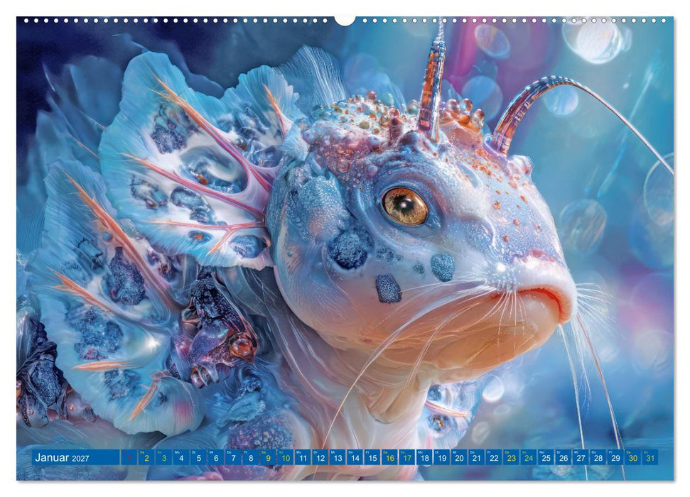 Unterwasserkreaturen - Witzige Fantasiemotive (CALVENDO Premium Wandkalender 2027)