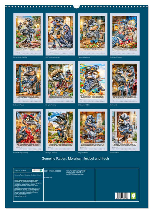 Gemeine Raben. Moralisch flexibel und frech (CALVENDO Wandkalender 2027)