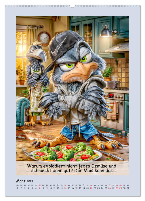 Gemeine Raben. Moralisch flexibel und frech (CALVENDO Wandkalender 2027)