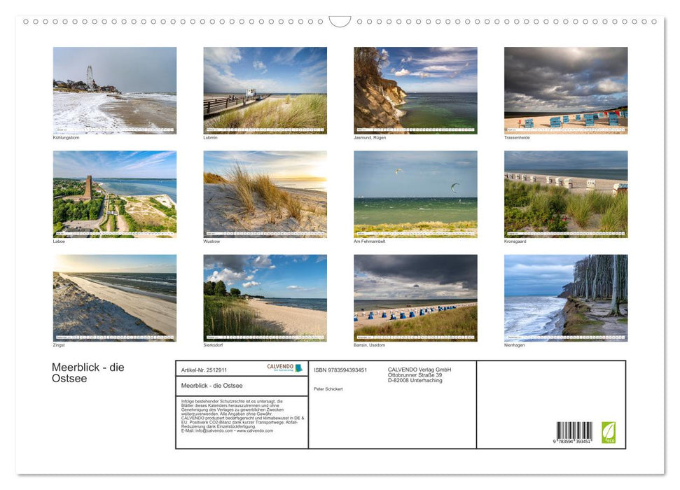 Meerblick - die Ostsee (CALVENDO Wandkalender 2027)
