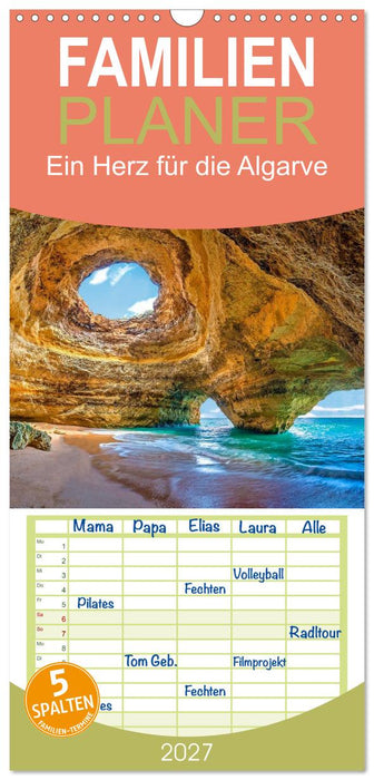 Ein Herz für die Algarve (CALVENDO Familienplaner 2027)