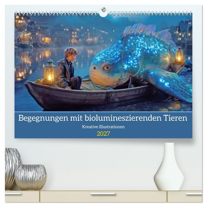 Begegnungen mit biolumineszierenden Tieren - Kreative Illustrationen (CALVENDO Premium Wandkalender 2027)