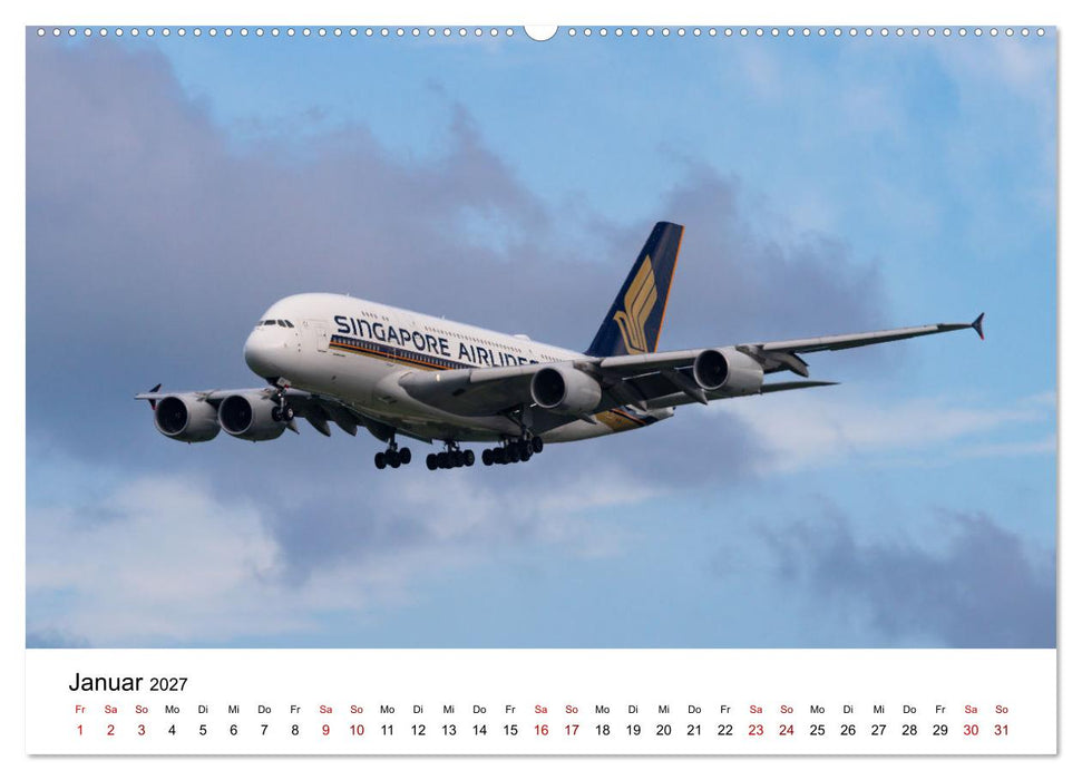 Airbus A380 - König der Lüfte (CALVENDO Premium Wandkalender 2027)