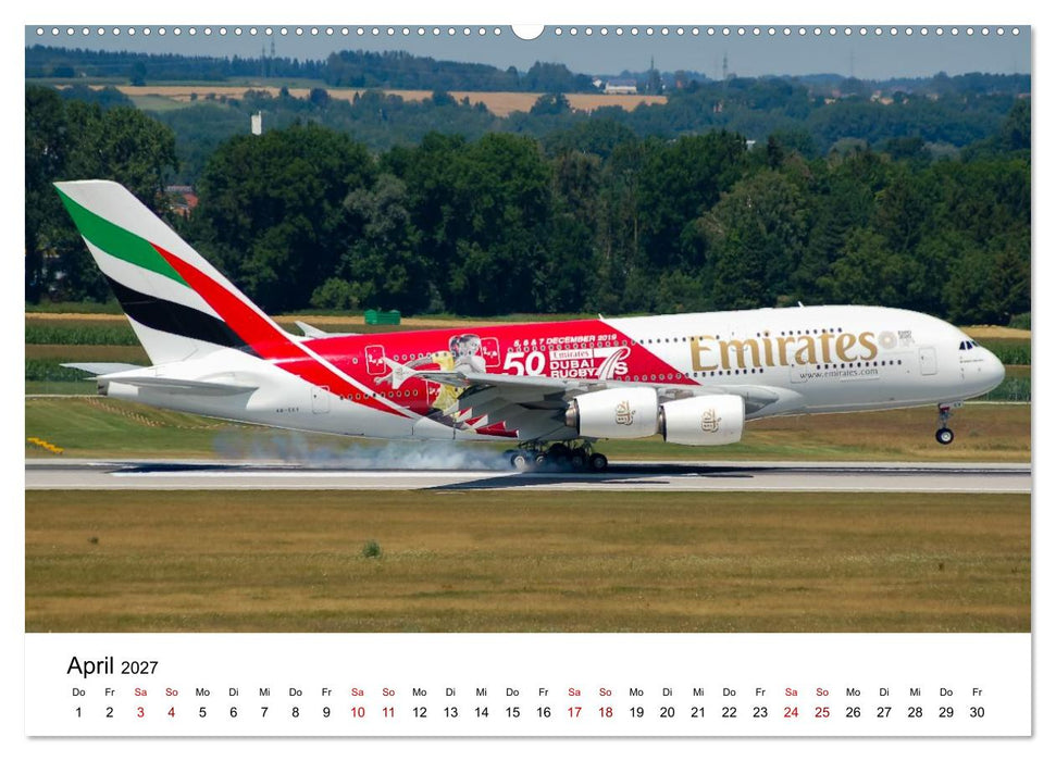 Airbus A380 - König der Lüfte (CALVENDO Premium Wandkalender 2027)