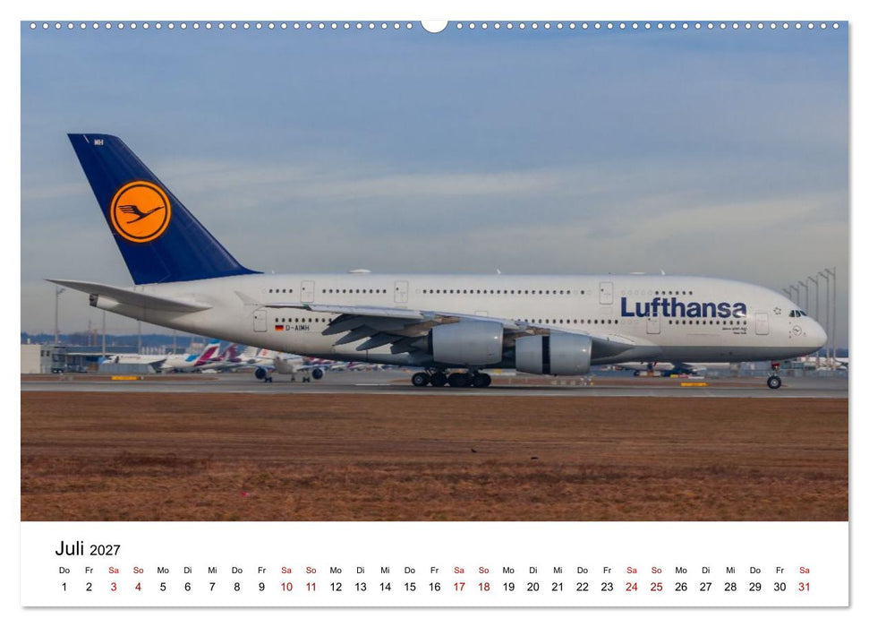 Airbus A380 - König der Lüfte (CALVENDO Premium Wandkalender 2027)
