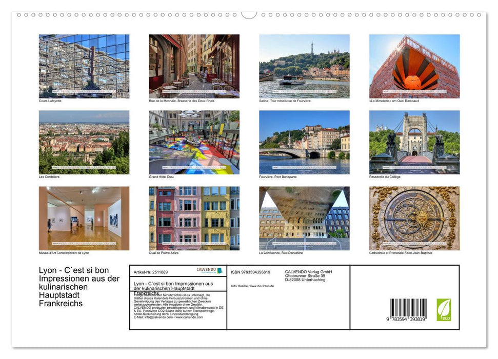 Lyon - C`est si bon Impressionen aus der kulinarischen Hauptstadt Frankreichs (CALVENDO Premium Wandkalender 2027)