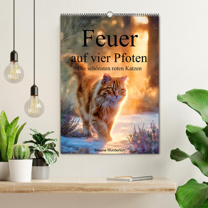 Feuer auf vier Pfoten - Die schönsten roten Katzen (CALVENDO Wandkalender 2027)