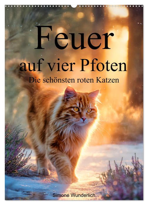 Feuer auf vier Pfoten - Die schönsten roten Katzen (CALVENDO Wandkalender 2027)