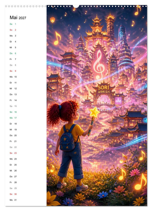 Mynou und die Sternklang-Jäger (CALVENDO Wandkalender 2027)