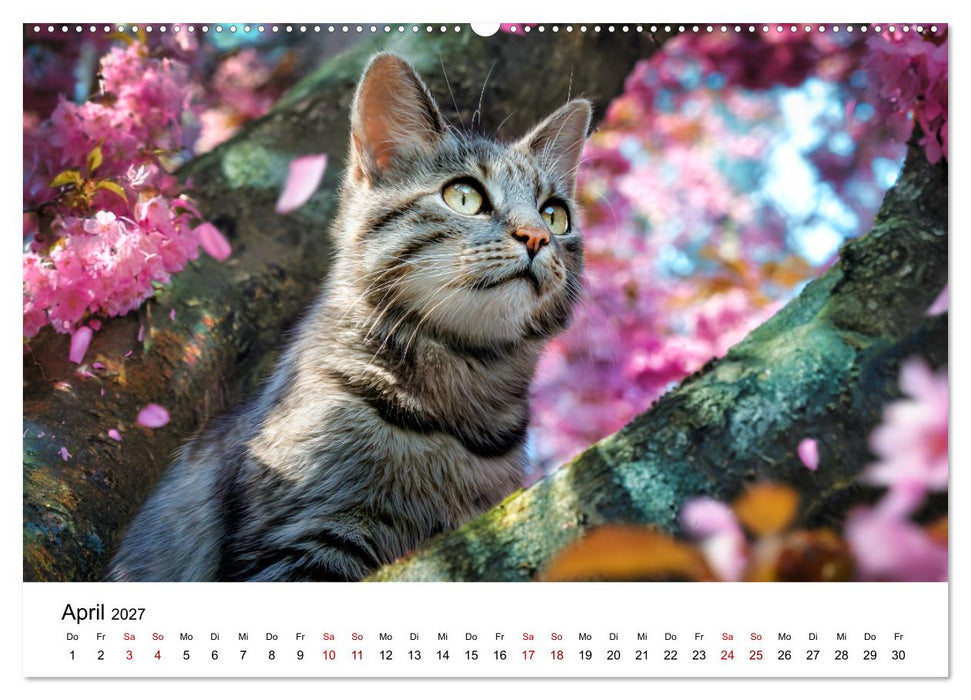 Schnurren & Streifen - Zwölf Monate mit Tigerkatzen (CALVENDO Wandkalender 2027)