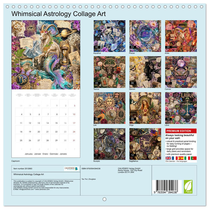 Whimsical Astrology Collage Art (CALVENDO Monthly Calendar 2027)