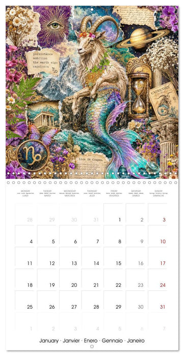 Whimsical Astrology Collage Art (CALVENDO Monthly Calendar 2027)