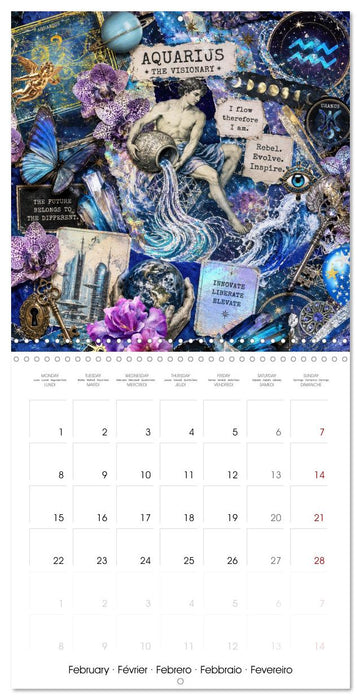 Whimsical Astrology Collage Art (CALVENDO Monthly Calendar 2027)