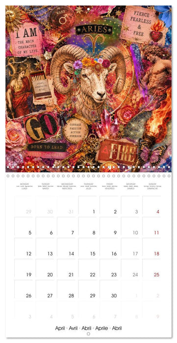 Whimsical Astrology Collage Art (CALVENDO Monthly Calendar 2027)