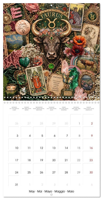 Whimsical Astrology Collage Art (CALVENDO Monthly Calendar 2027)