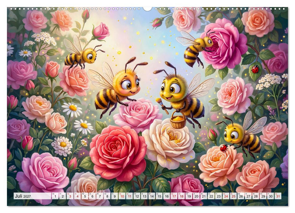 Das Bienenjahr - Von Blüten, Bienenstock und Honig (CALVENDO Premium Wandkalender 2027)